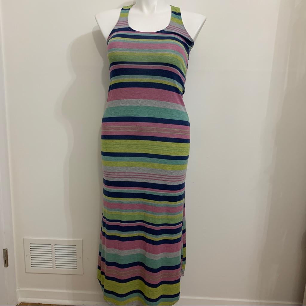 Stripe Maxi Dress By Poof Is Nwt. Size Small
